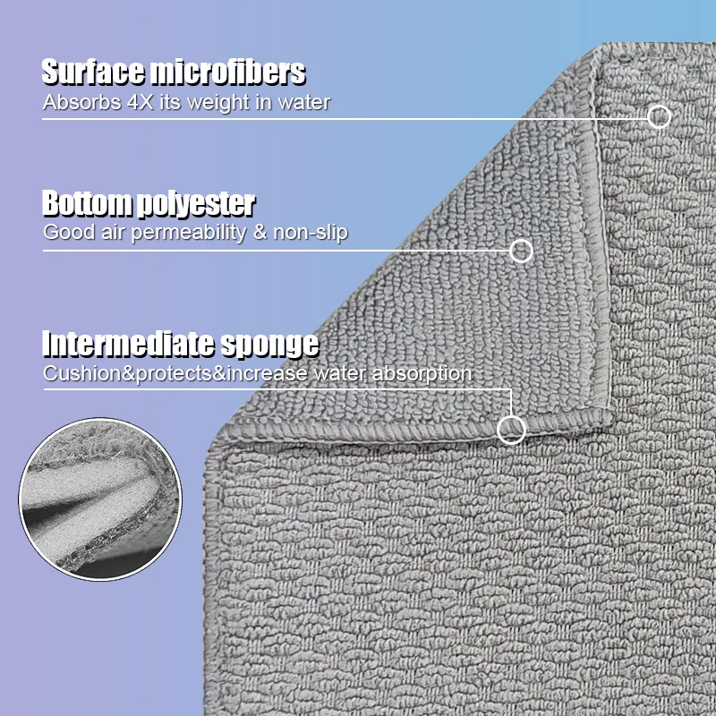 Coffee Bean Texture Dish Drying Mat