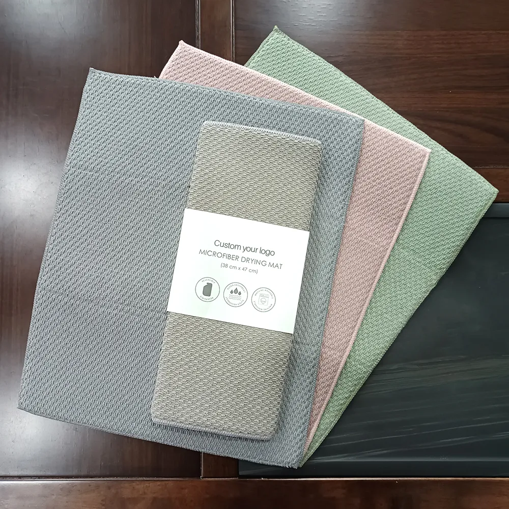 Coffee Bean Texture Dish Drying Mat