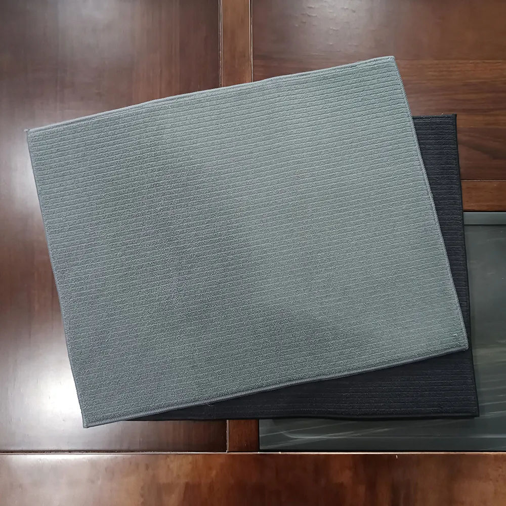 Horizontal Stripe Texture Dish Drying Mat