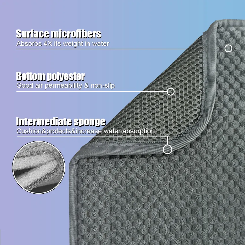 Pineapple Weave Texture Dish Drying Mat