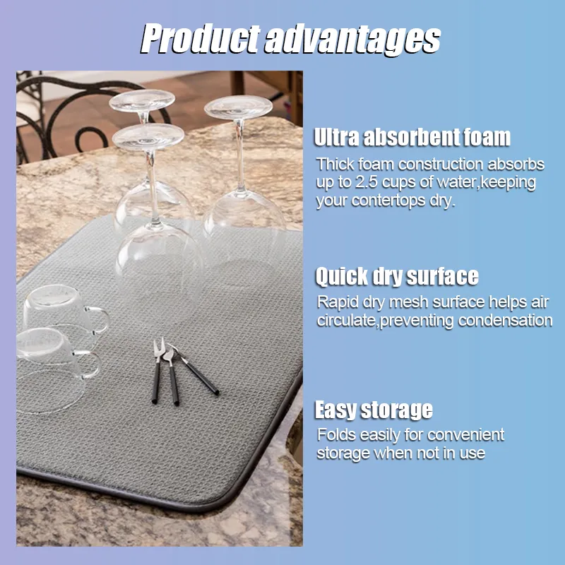 Pineapple Weave Texture Dish Drying Mat