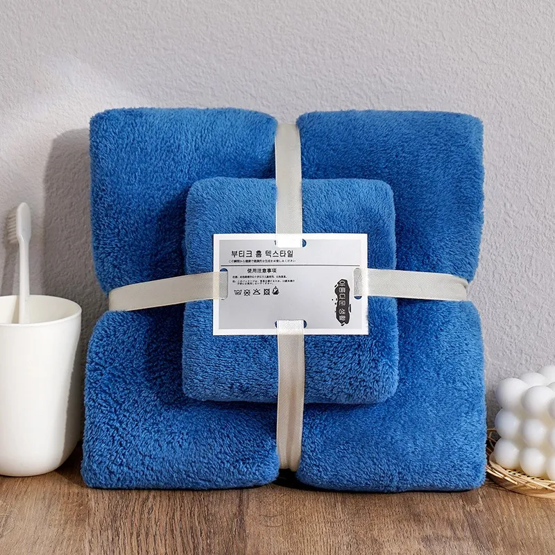 Coral Fleece Bath Towels Set