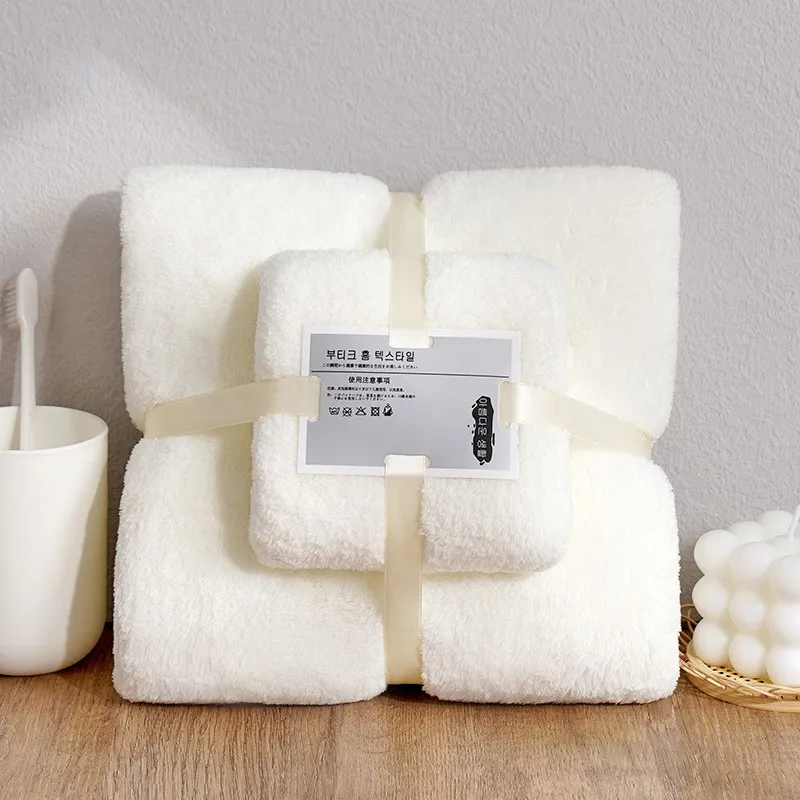 Coral Fleece Bath Towels Set