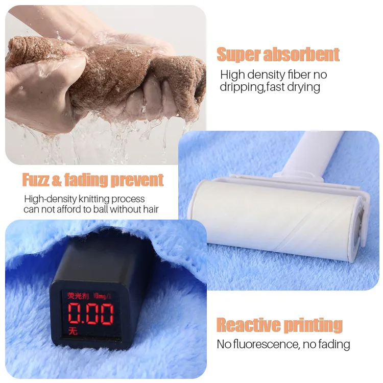 Coral Fleece Bath Towels Set