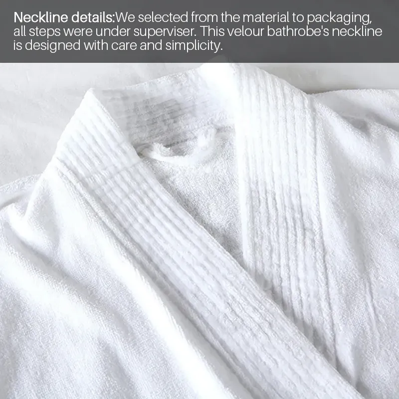 Terry velour cotton bathrobe